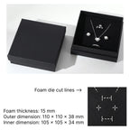 black jewelry packaging -rigid lift off box for ring, earrings, bracelets
