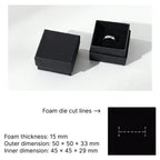 black jewelry packaging -rigid lift off box for ring, earrings, bracelets
