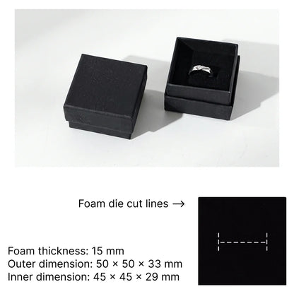 black jewelry packaging -rigid lift off box for ring, earrings, bracelets