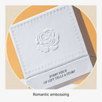 white luxury jewelry packaging with embossing rose - drawer box