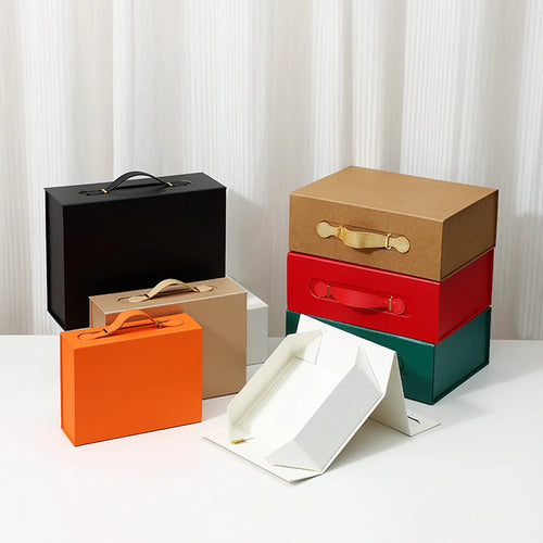magnetic box with handle for gift packaging
