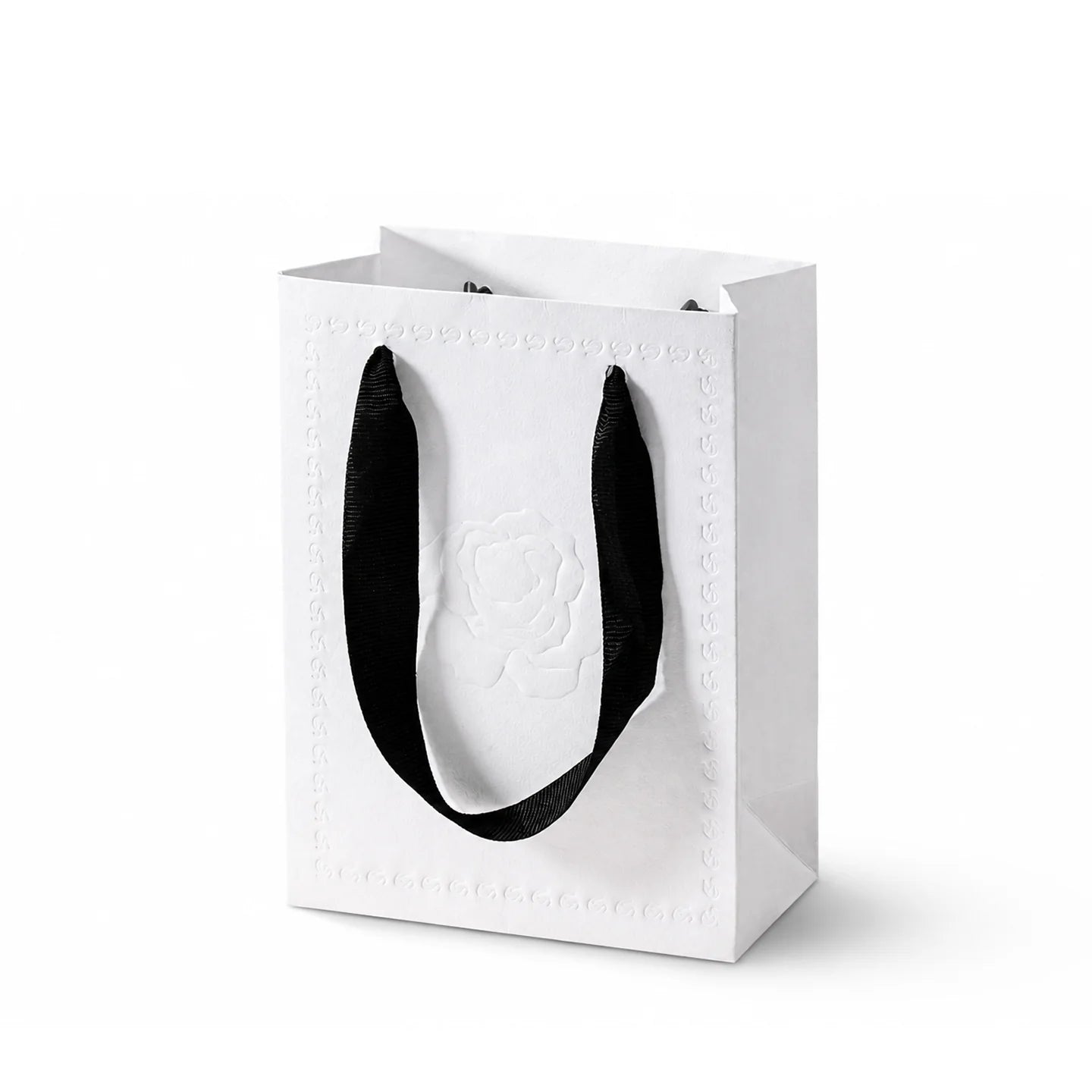 white luxury jewelry packaging with embossing rose - drawer box