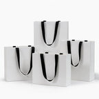 Retail Shopping Bag with Glued in Ribbon Handles for Fashion & Boutique