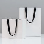 Retail Shopping Bag with Glued in Ribbon Handles for Fashion & Boutique