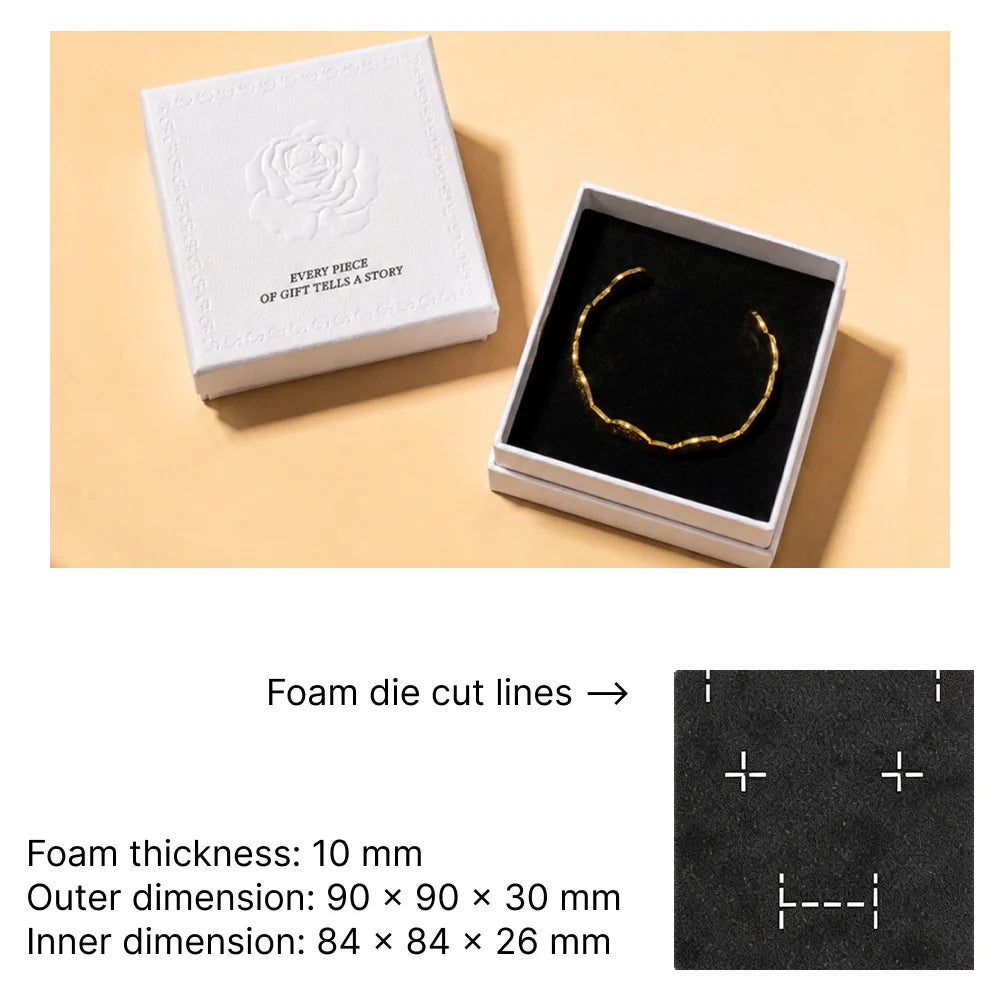 romantic white jewelry box - lid off box for ring/earring/necklace