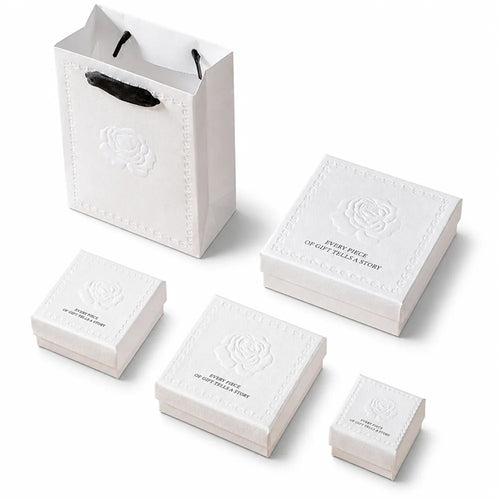romantic white jewelry box - lid off box for ring/earring/necklace