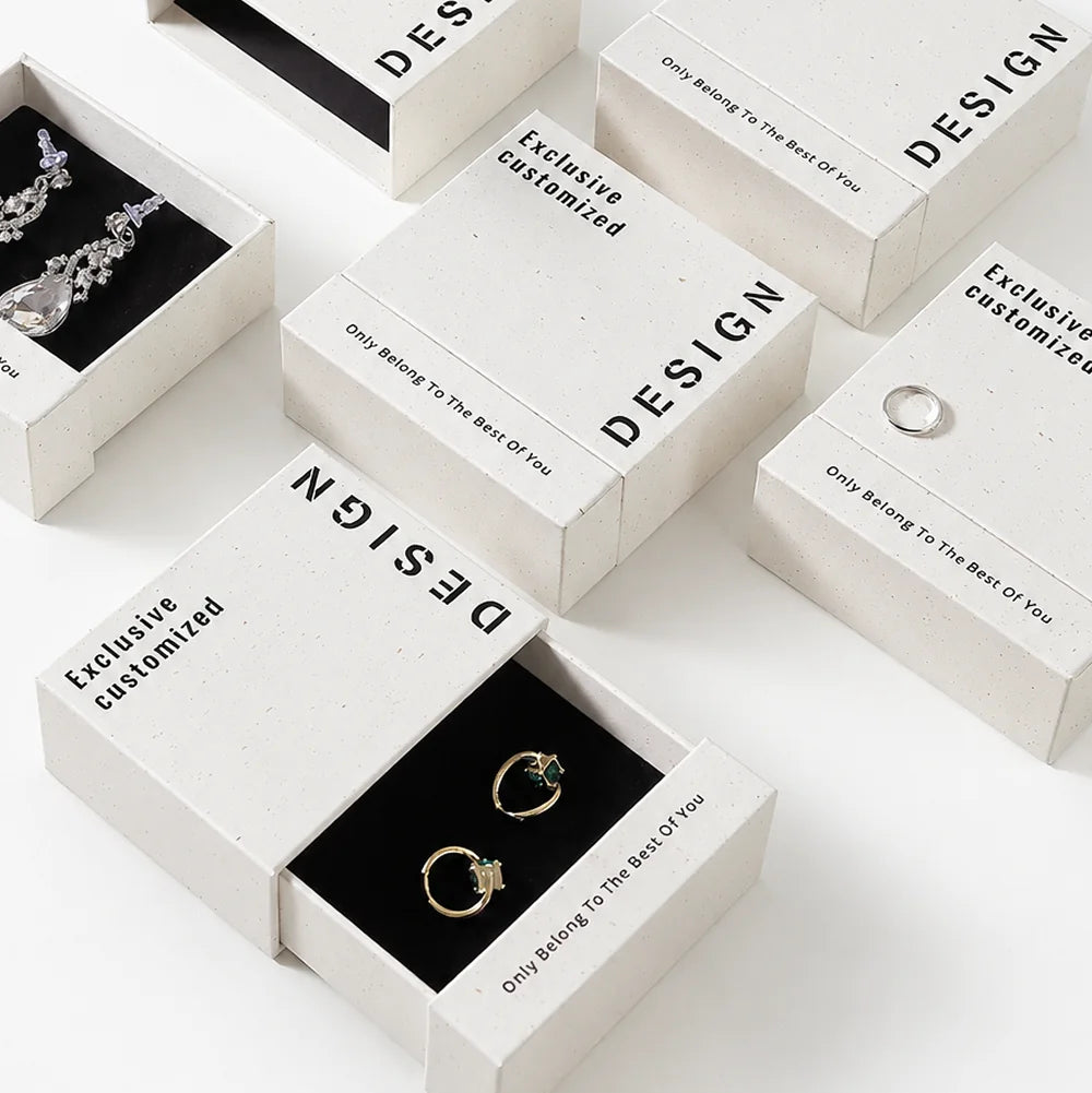 rigid slipcase box with base - rigid drawer box for jewelry packaging