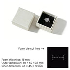 sustainable rigid jewelry box - lift off with foiling or embossing