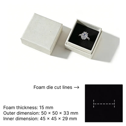 sustainable rigid jewelry box - lift off with foiling or embossing