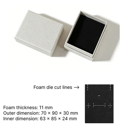 sustainable rigid jewelry box - lift off with foiling or embossing