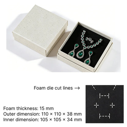 sustainable rigid jewelry box - lift off with foiling or embossing