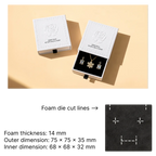 white luxury jewelry packaging with embossing rose