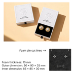 white luxury jewelry packaging with embossing rose
