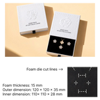 white luxury jewelry packaging with embossing rose